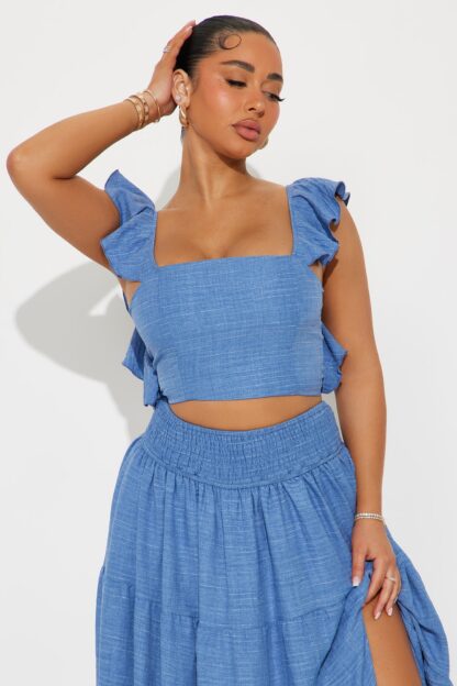 Conjunto de Falda Larga y Top con Volantes - Image 2