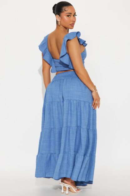 Conjunto de Falda Larga y Top con Volantes - Image 3