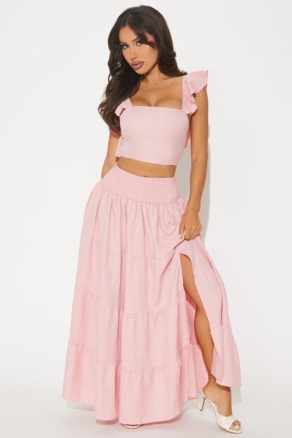 Conjunto de Falda Larga y Top con Volantes - Image 13